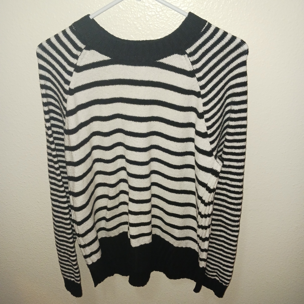 Black an white striped shirt
